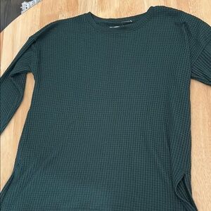 Men's Green Waffle Knit Shirt
